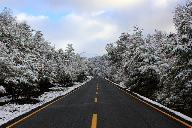 snowy road