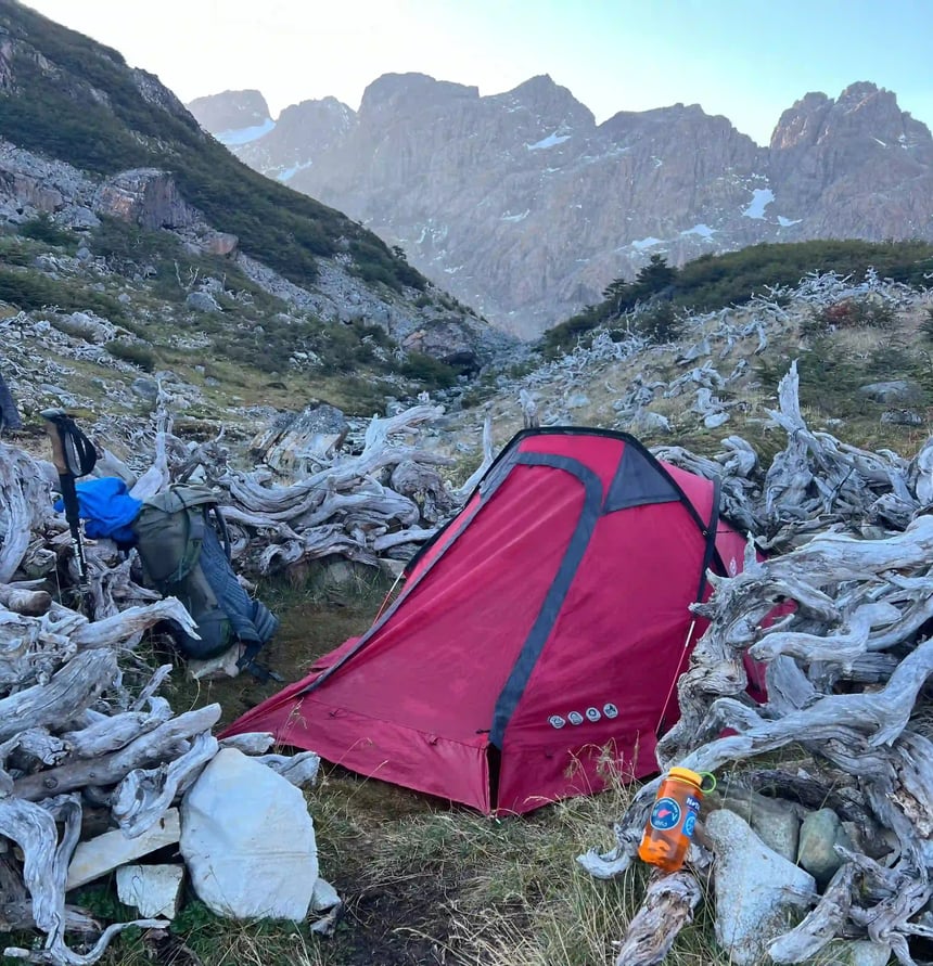 Carpa en las montañas