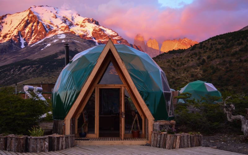 EcoCamp Patagonia Sunset