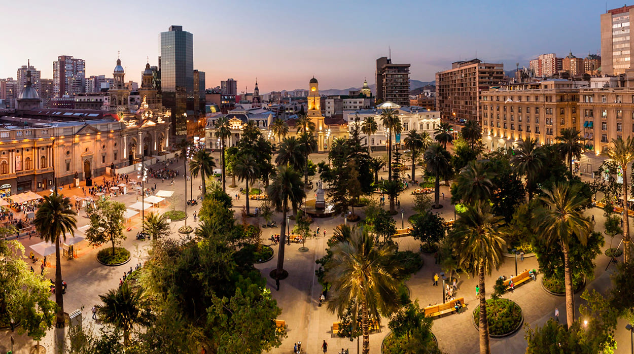 Downtown in Santiago, Chile