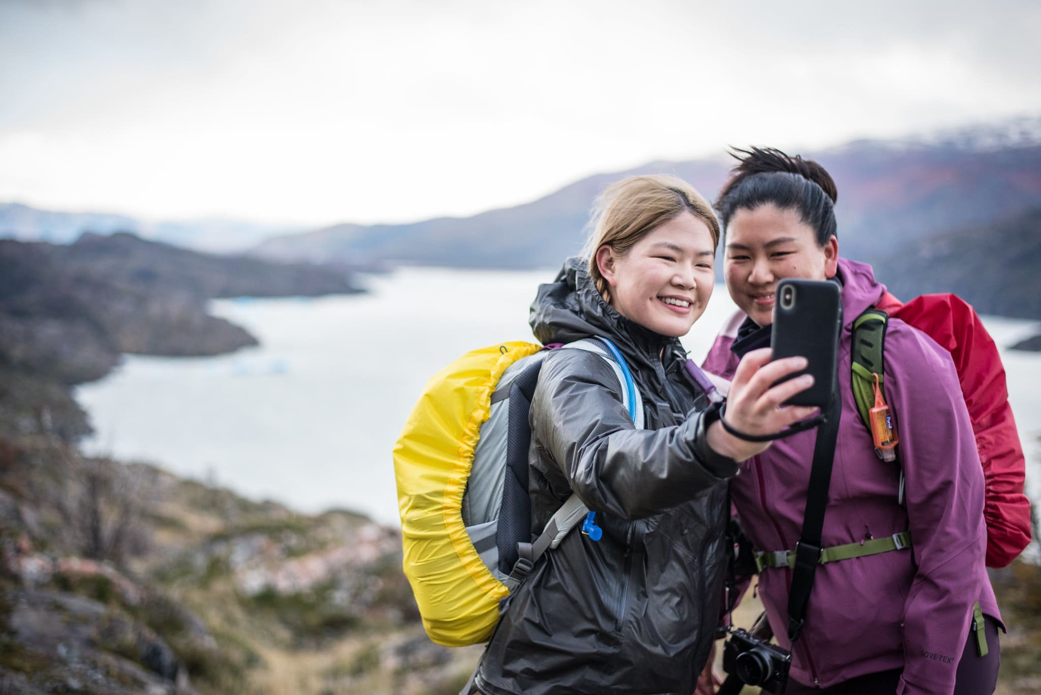 taking photos in patagonia 