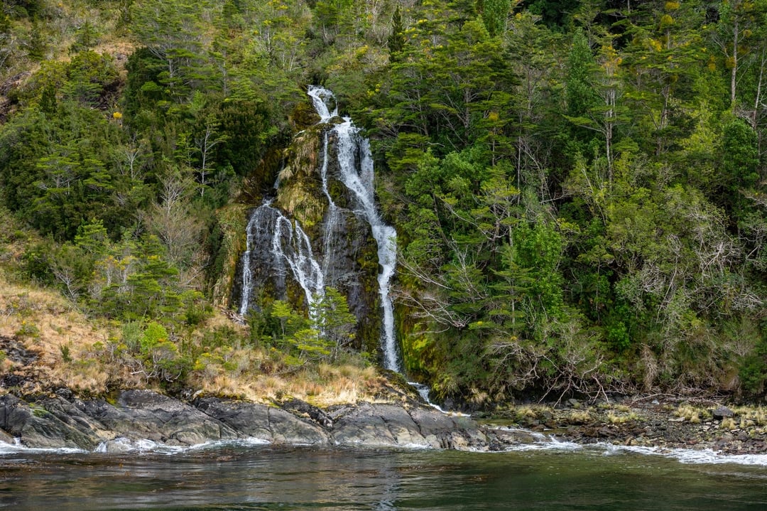 Waterfall in Kawesqar national park