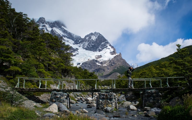 Bridge crossing on the Paine Circuit