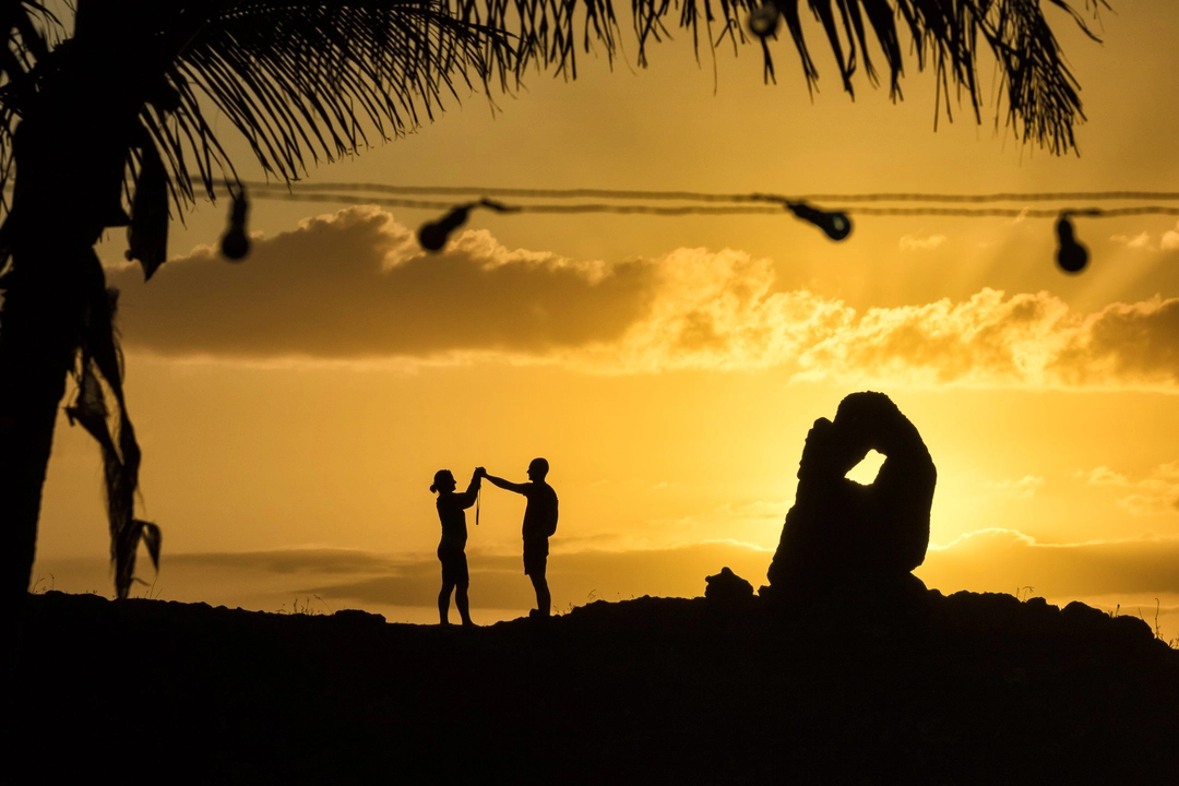 Sunset at Easter Island