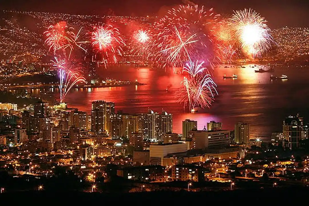 Fireworks in Valparaiso