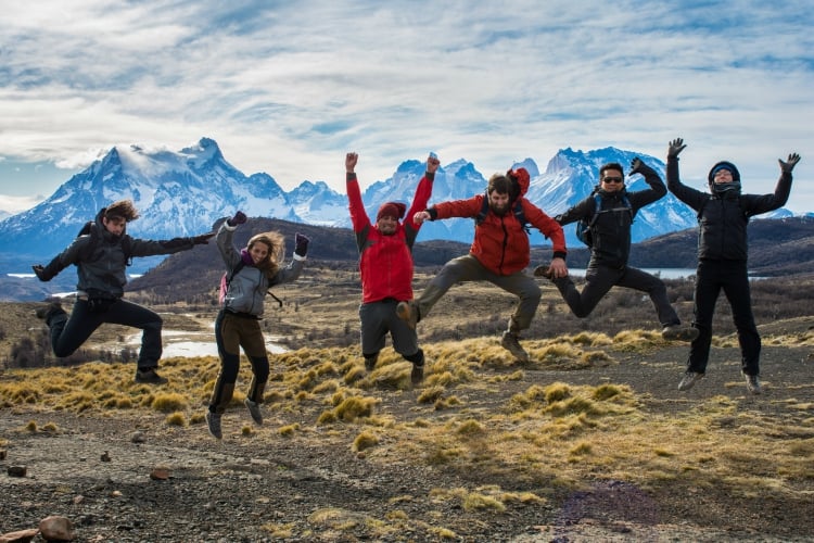 Group of Hikers in Patagonia