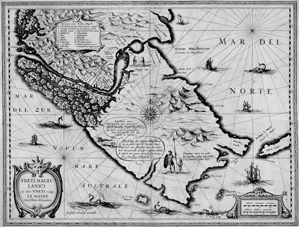 Old Map of Patagonia
