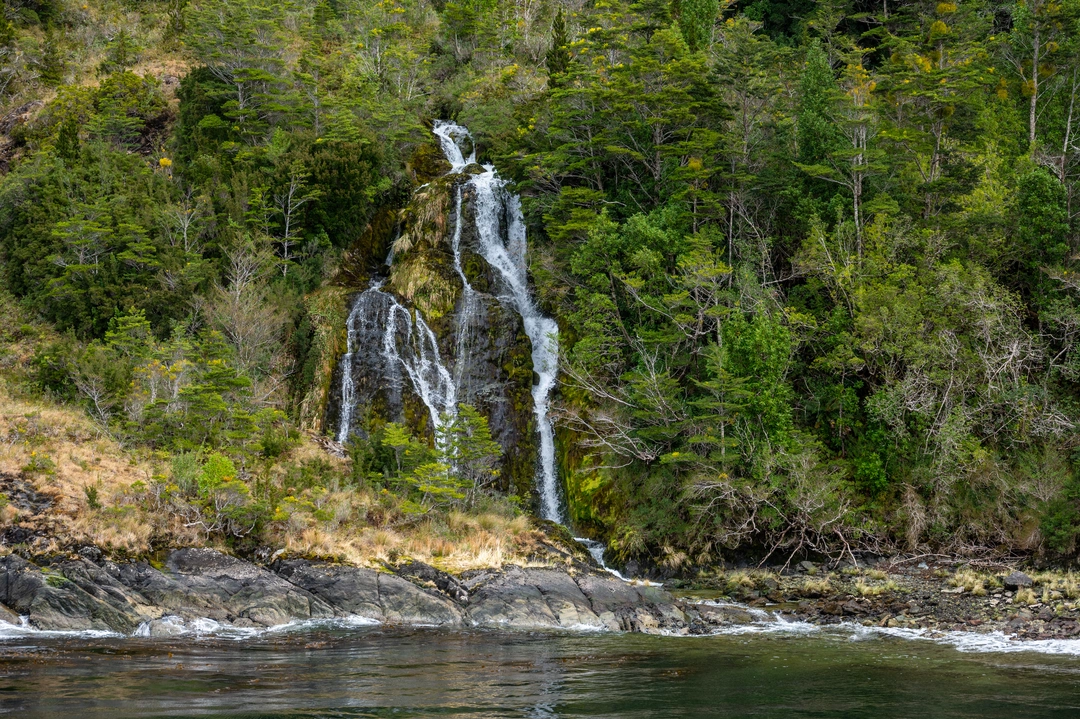 Waterfall in Kawesqar national park